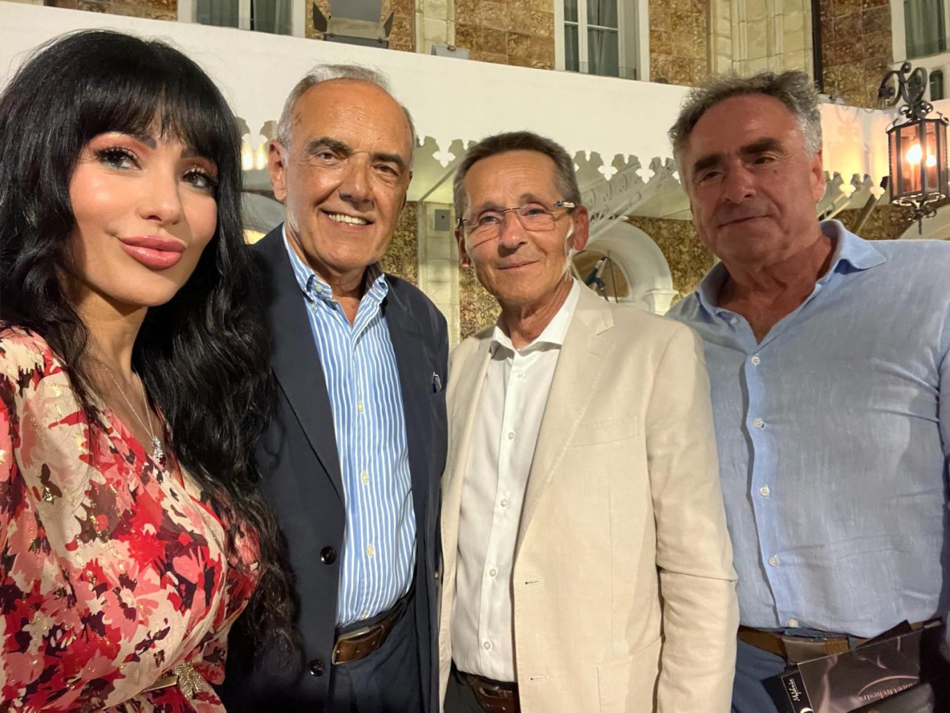 Anita Lo Mastro, Alberto Barbera direttore festival del cinema, Paolo TAMAI, Teodoro Russo proprietario dell' hotel Hungaria